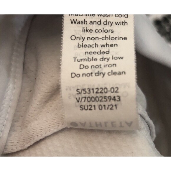 Athleta Warrior Longline Sports Bra XS White Padded Racerback Athletic Gym - Picture 6 of 7